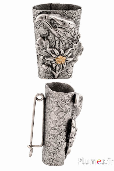 Brochespeld basis - hoogte 30 mm, leng. 20 mm - zilverkleurig